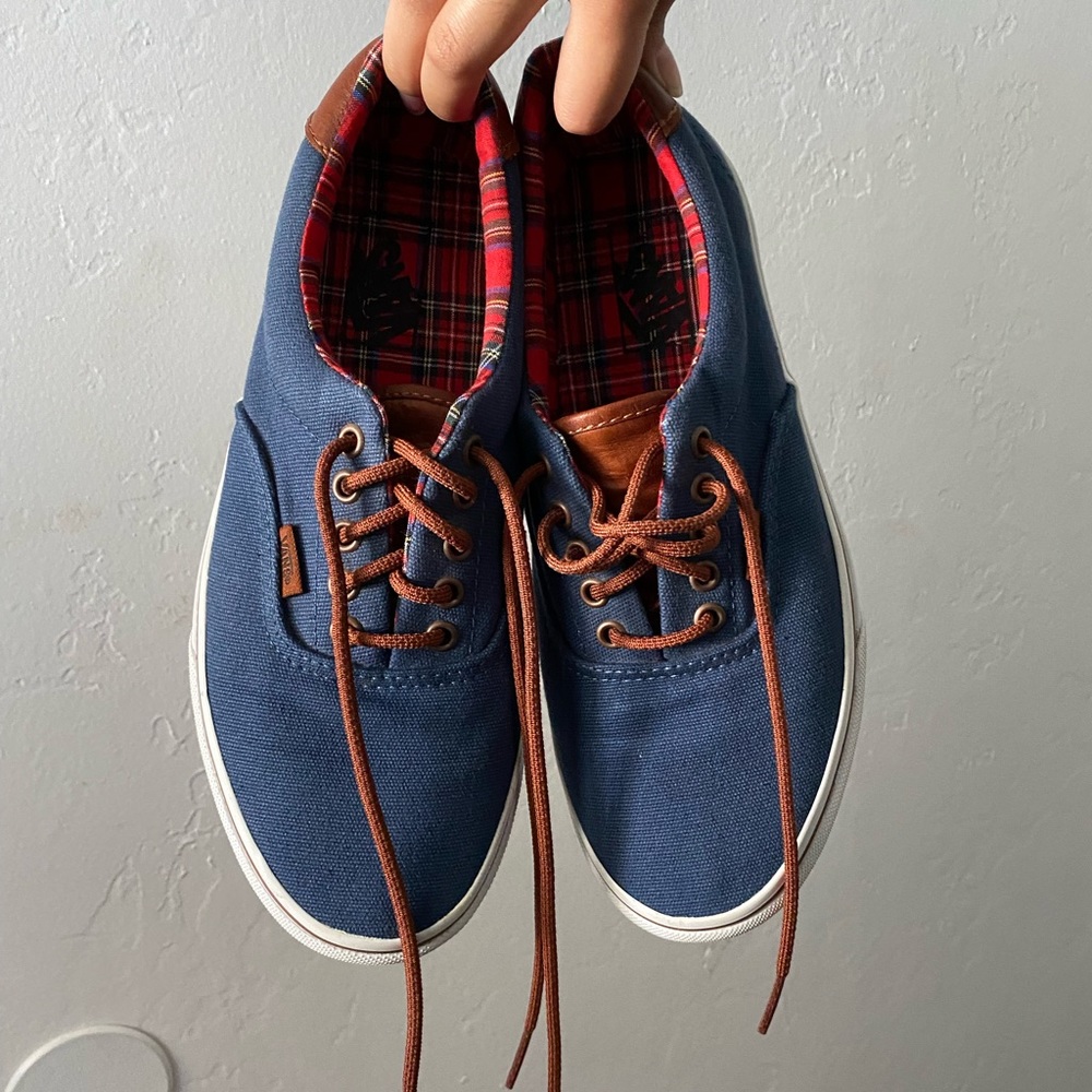 Navy blue vans sneakers